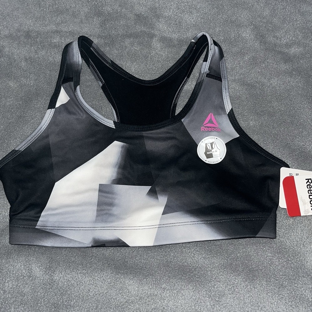 Reebok Girl's Active Ethereal Ombre Reversible Sports Bra XL 14/16